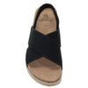 Classic Comfort Platform Sandals Criss Cross Espadrilles Sling Back Black