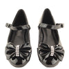 Kids Ballet Flats Patent Leather T-Strap Bow Comfort Shoes black