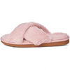 Womens' Fuzzy Fluffy Memory Foam Indoor Outdoor Flat Sandals Pink Suede