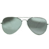 Unisex Classic Aviator Mirrored Lenses UV protection Sunglasses Silver