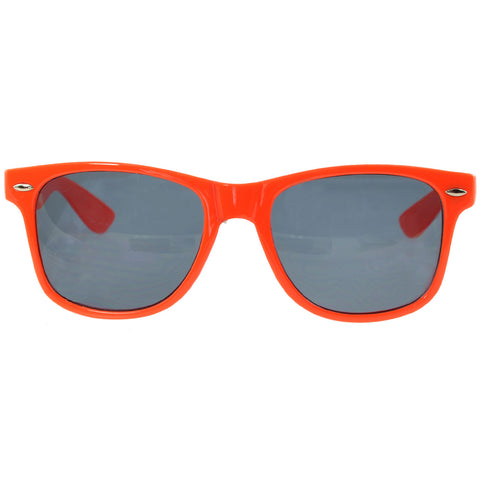 Unisex Classic Wayfarer UV Protected Smoke Gradient Lens Sunglasses Orange