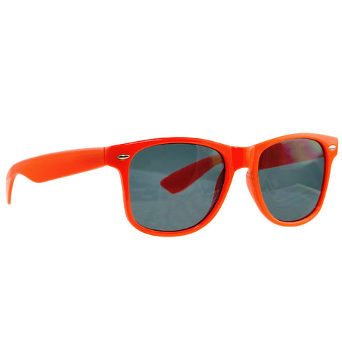Unisex Classic Wayfarer UV Protected Smoke Gradient Lens Sunglasses Orange