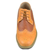 Mens Casual Shoes Lace Up Oxford Derby Two Tone Shoes Tan