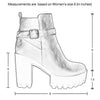 Womens Ankle Boots Lug Sole Chunky Heel Buckle Casual Shoes Tan