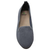Sweater Ballet Flats Soft Rubber Sole Slip On Gray