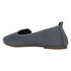 Sweater Ballet Flats Soft Rubber Sole Slip On Gray
