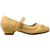 Kids Dress Shoes Mary Jane Ankle Strap Closed Toe Pumps Yellow