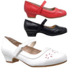 Kids Dress Shoes Mary Jane Ankle Strap Closed Toe Pumps White