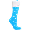 Girl's Socks Knee High Soft Cotton Cute Cat Fashion Sock Blue