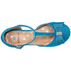 Kids Dress Shoes T-Strap Bow Accent Glitter Rhinestone Mary Jane Pumps Blue
