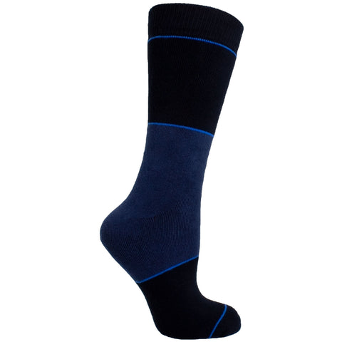 Men's Socks Color Block Striped Athletic Performance Comfortable Mid Calf Crew Socks Blue
