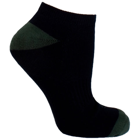 Men's Socks Athletic Performance Sport Colorblock Contrast No Show Hosiery Green