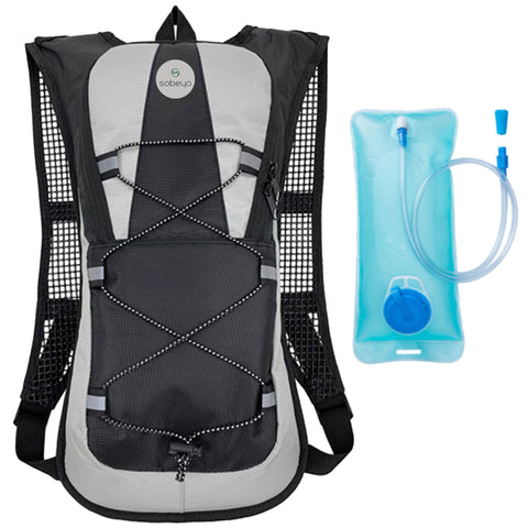 Hydration Backpack Waterproof /W  2L Reservoir Running Biking Hiking Black