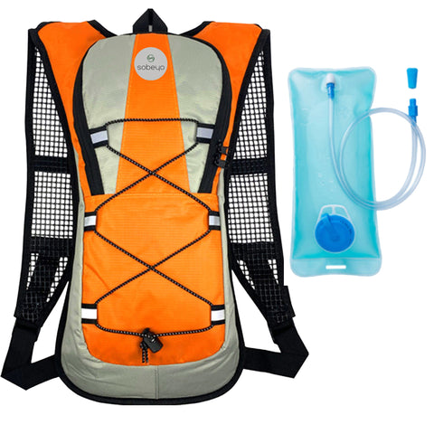 Hydration Backpack Waterproof /W  2L Reservoir Running Biking Hiking Orange