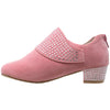 Kids Ankle Boots Rhinestone Crystal Accent Block Heel Booties Pink