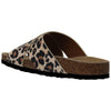 SOBEYO Women's Classic Comfort Sandals Criss-Cross Strap Slip-On Leopard Brown