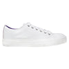 Sneakers Canvas Lace-Up Low Top Memory Foam Cushion White