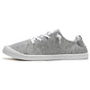 SOBEYO Women's Sneakers Canvas Lace-Up Low Top Ankle Padded Shoes Gray