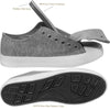Sneakers Canvas Lace-Up Low Top Memory Foam Cushion Gray