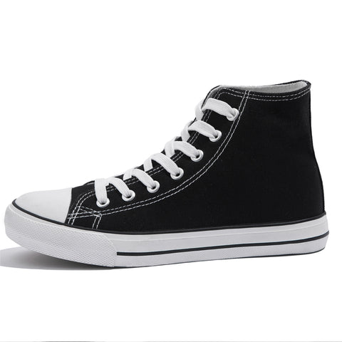 SOBEYO Women's Sneakers Canvas Lace Up High Top Casual Comfort Shoes Black