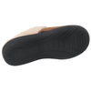 SOBEYO Women's Fuzzy Flat Slippers Two-Tone Fur-Collar Clogs Brown