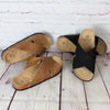 SOBEYO Women's Classic Comfort Sandals Criss-Cross Strap Slip-On Tan