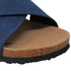 SOBEYO Women's Classic Comfort Sandals Criss-Cross Strap Slip-On Navy