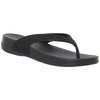 SOBEYO Womens' Flat Platform Sandals Light-Weight Flip Flop Thong Black Glitter