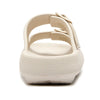 Slide Platform EVA Sandals Adjustable Buckle Straps Lightweight Soft Beige