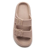Slide Platform EVA Sandals Adjustable Buckle Straps Lightweight Soft Taupe
