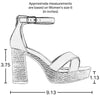 Womens Platform Sandals Adjustable Ankle Strap Retro Chunky Heel Shoes Tan