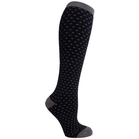 Women's Socks Knee High Performance Comfortable Athletic Sport Polka Dot Sock Black