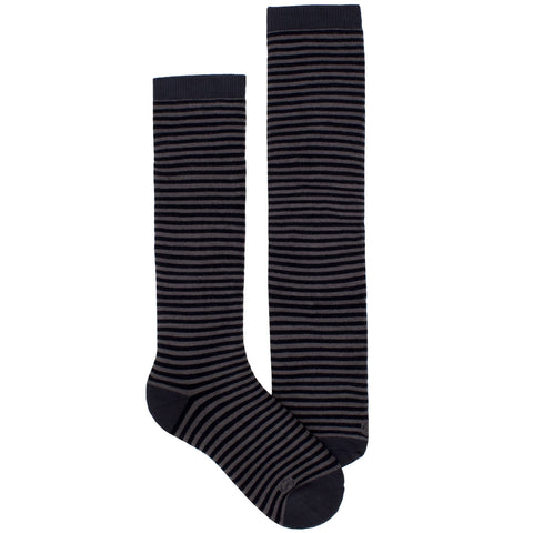 Women's Socks Knee High Performance Comfortable Athletic Sport Striped Sock Black