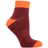 Women's Socks Quarter Ankle Performance Comfortable Colorblock Athletic Sock Burgundy