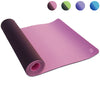 Yoga Mats Double Layers Eco Friendly TPE 1/4 inch Pro Non Slip Workout  Pilates Floor Exercises Burgundy SOBEYO