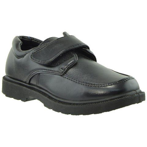Boys Dress Shoes Tonal Stitch Monk Strap Closed Toe Shoes Black