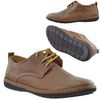 Mens Casual Shoes Lace Up Oxford Modern Loofers Flat Heel Dark Brown