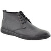 Mens Casual Shoes High Top Lace Up Oxford Almond Toe Flat Heel black