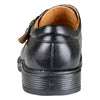Mens Dress Shoes Monk Strap Side Buckle Slip On Loafer Black